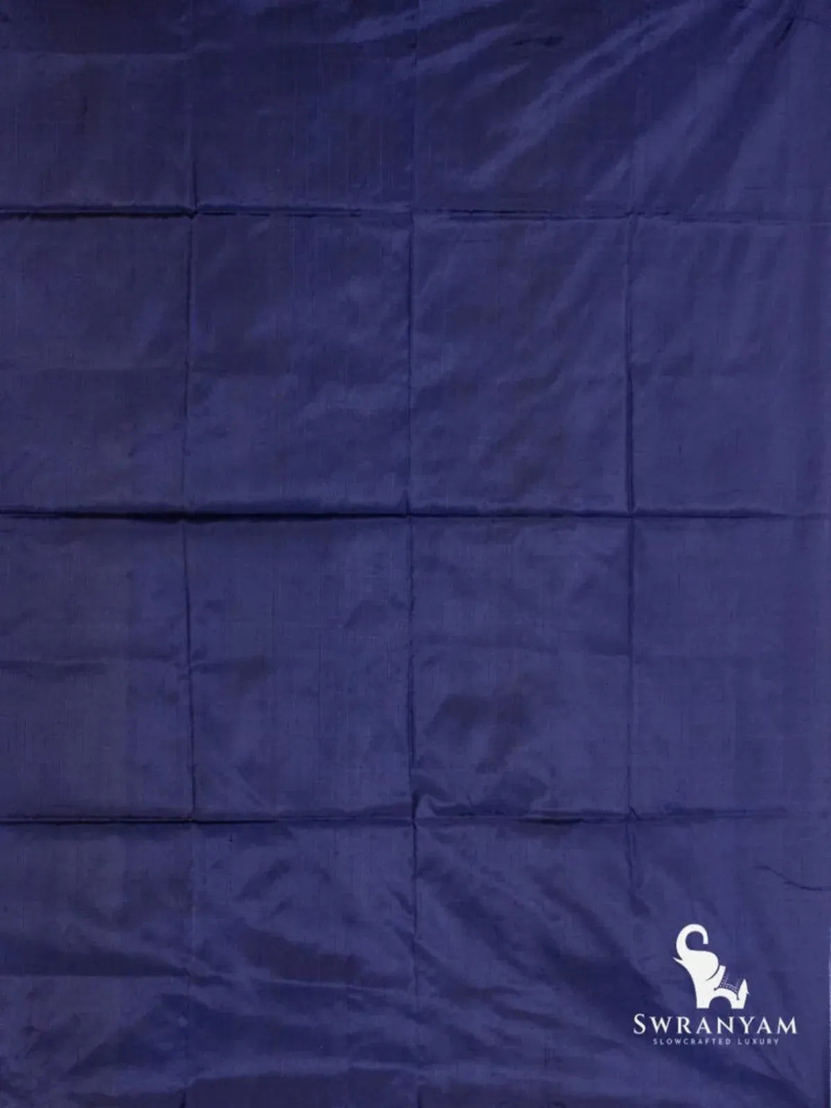 Plain indigo blue silk fabric, unstitched blouse piece for the indigo blue Pochampally ikat silk saree